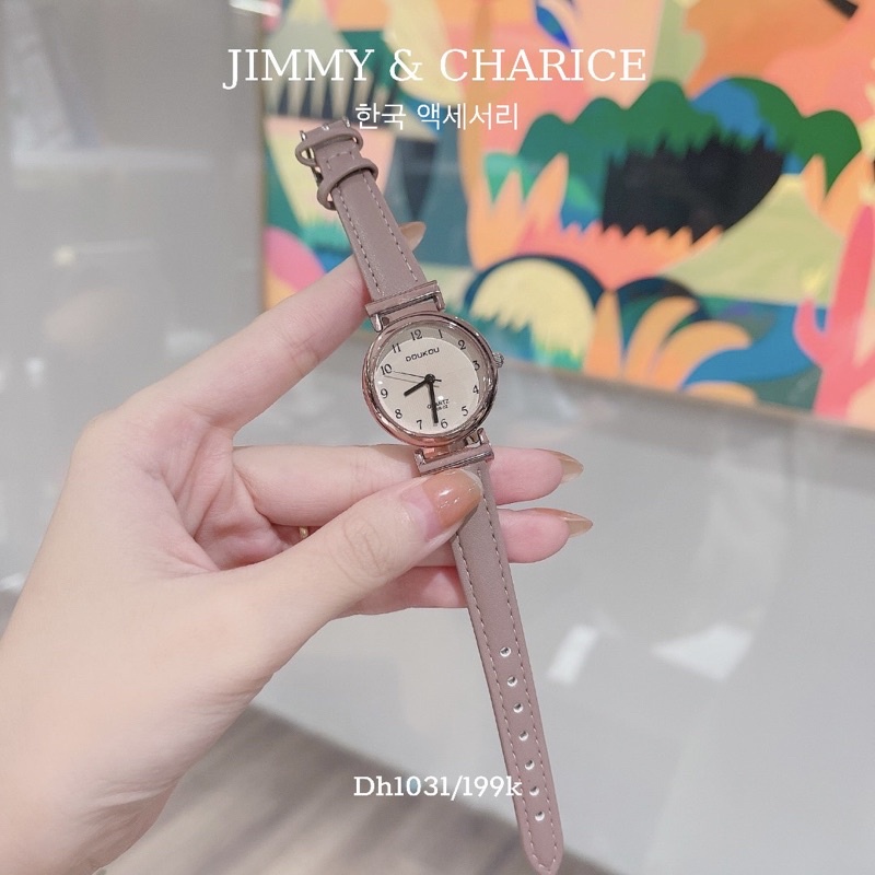 Đồng hồ nữ DOUKOU chống nước dây da mặt tròn 4 màu basic | BigBuy360 - bigbuy360.vn