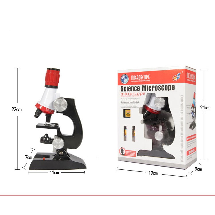 Kính Hiển Vi Trẻ Em Science Microscope Phóng Đại 1200X Kèm Phụ Kiện Tiêu Bản