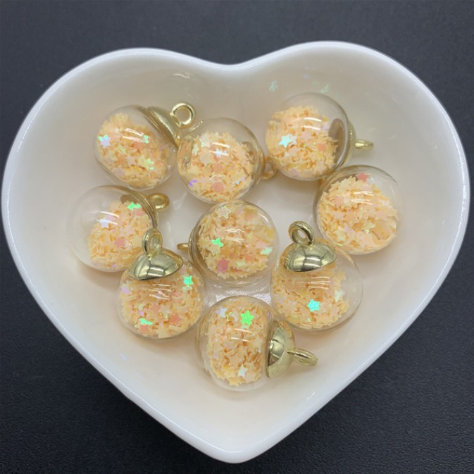 Set 10 lọ thủy tinh Mini 16mm dùng làm đồ trang sức thủ công