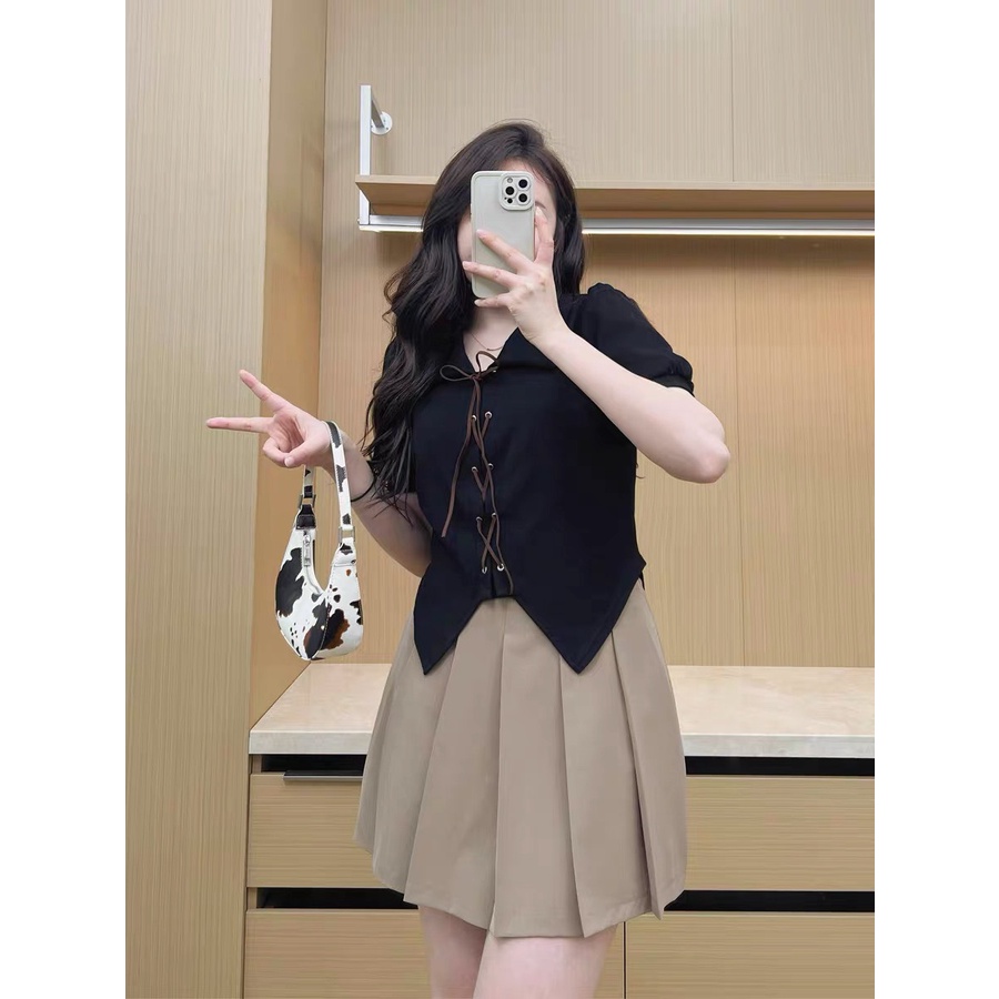 Áo POLO BIGSIZE  đan dây xinh M8263 55-95KG