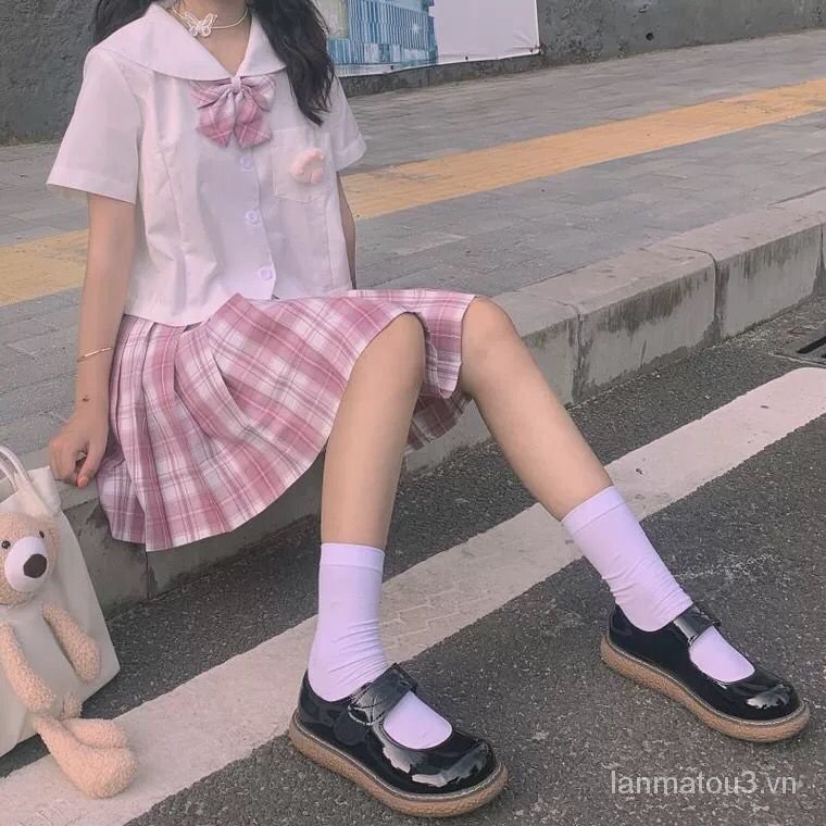 Giày Da Mũi Tròn Phong Cách Retro Nhật Bản Cho Nữ | BigBuy360 - bigbuy360.vn