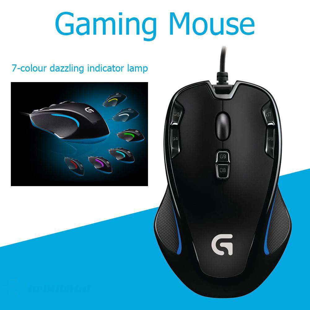 Logitech G300s Ambidextrous Optical Gaming Mouse 9 Programmable Buttons