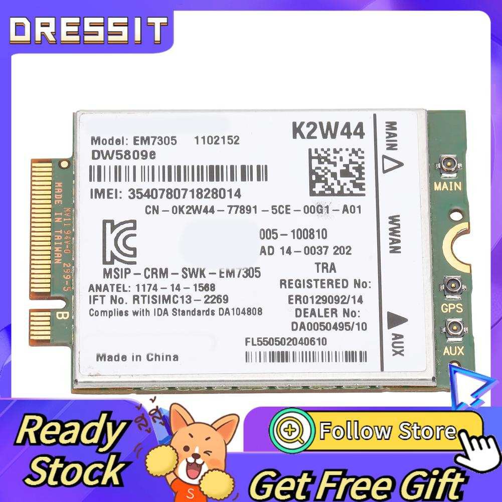 Mô Đun Mạng Không Dây M2 Ngff Lte Wwan Card 52pin Cho Dell Dw5809E Sierra