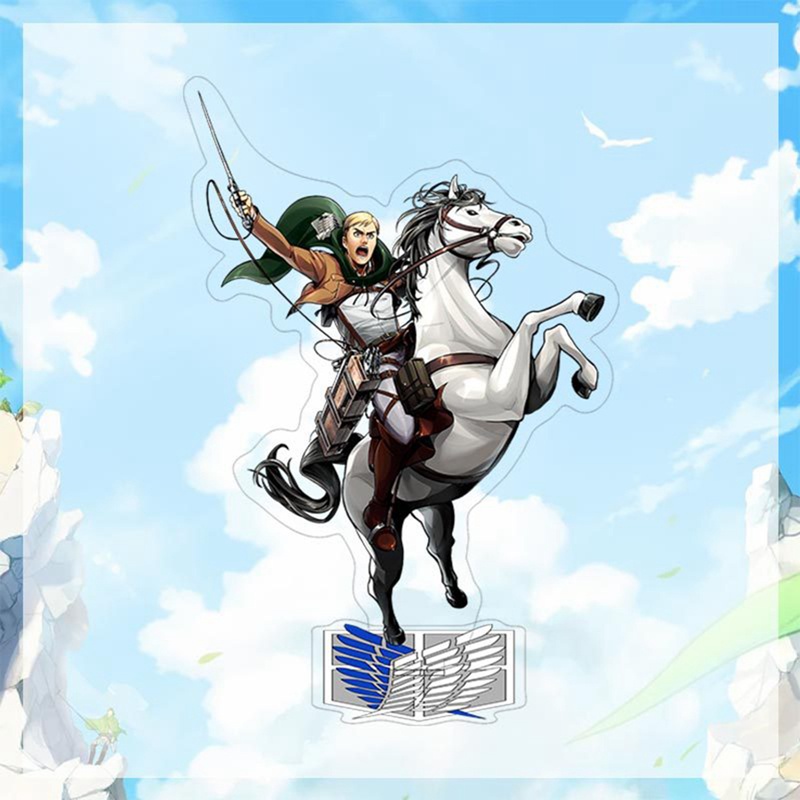 Mô hình nhân vật Mikasa Eren Armin Levi Erwin trong hoạt hình Attack on Titan
