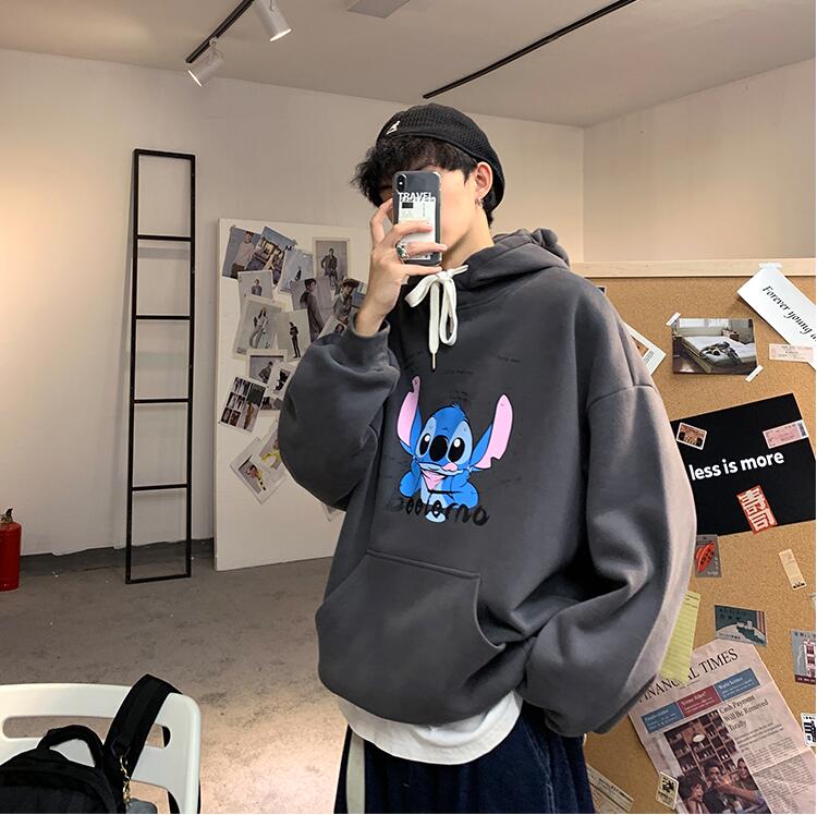 Áo Hoodie Dáng Rộng In Họa Tiết Hoạt Hình Thời Trang Cho Cặp Đôi | BigBuy360 - bigbuy360.vn
