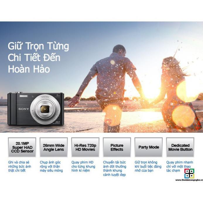 Máy ảnh nhỏ gọn Sony W810 với zoom quang học 6x  | Hàng Chính Hãng