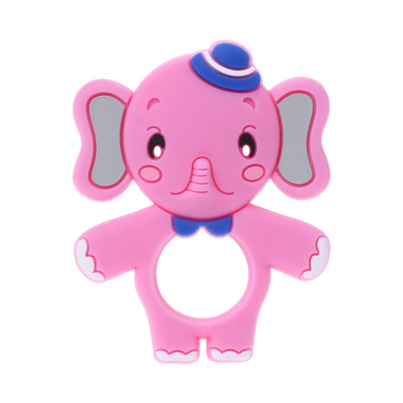 Dây Treo Ngậm Mọc Răng Hình Chú Voi Hoạt Hình Bằng Silicone Dành Cho Bé Sơ Sinh