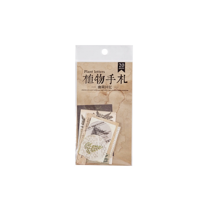 Bộ 40 hình dán trang trí sổ tay phong cách vintage