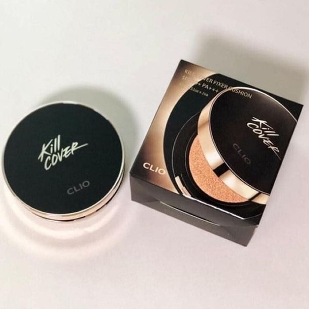 (Sét 2 lõi) Phấn nước che phủ cao, chống lem, chống trôi CLIO Kill Cover Fixer Cushion 15g