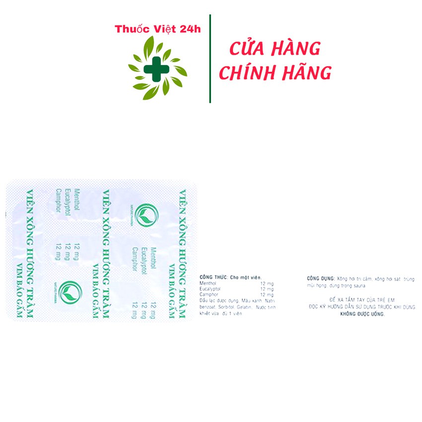 Viên Xông Hương Tràm Vim Báo Gấm - Thuocviet24h