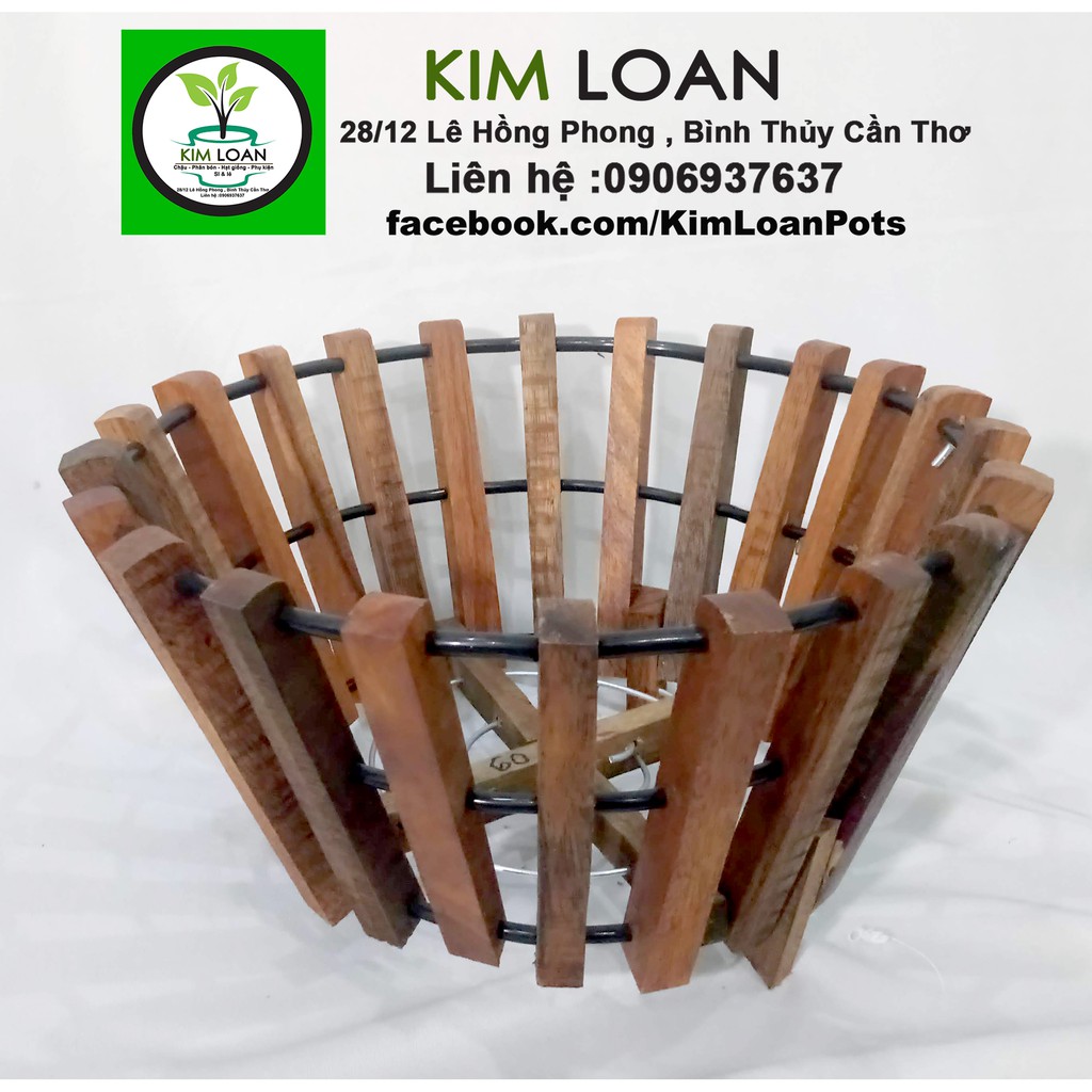 Combo 2 chậu gỗ trồng lan 35x19cm