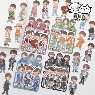 Set 20 Miếng Dán Hình Nhân Vật Hoạt Hình Tirado Dễ Thương Chống Thấm Nước Phù Hợp Với Bốn Mùa