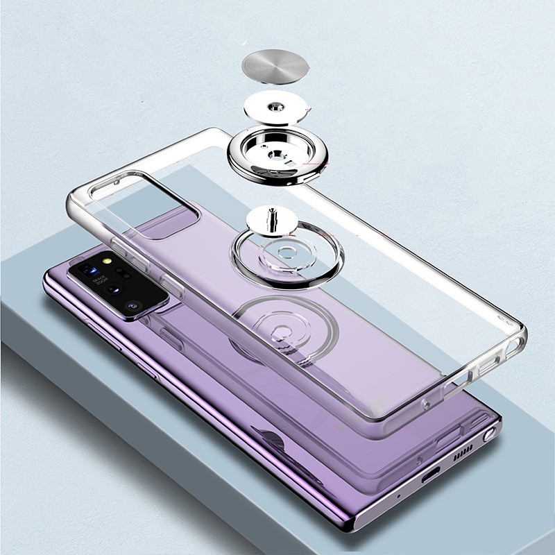 Ốp lưng silicon mềm có vòng đỡ từ tính cho Samsung Galaxy Note 20 note20 ultra 20 plus