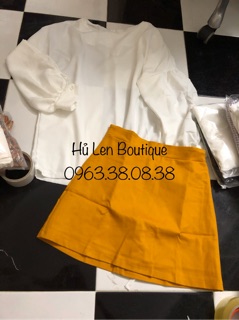 SET ÁO RÚT DÂY KÈM CHÂN VÁY (KÈM HÌNH THẬT)