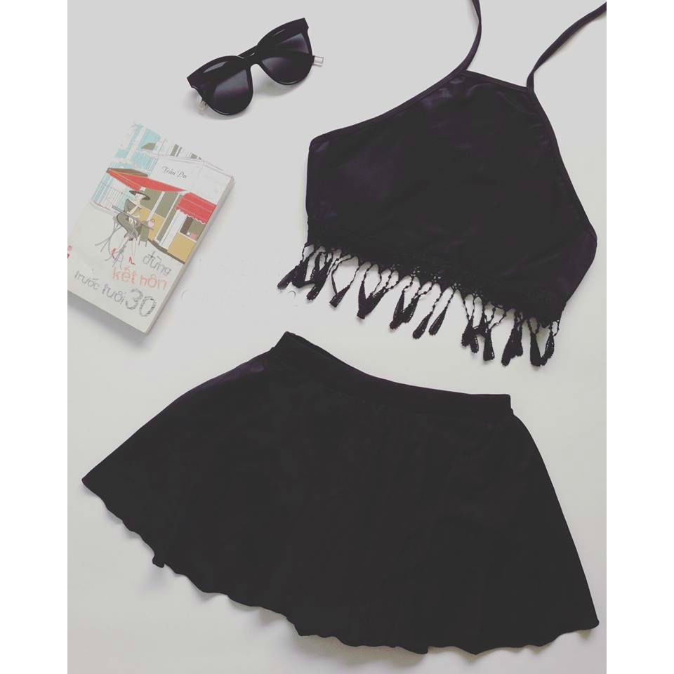 [HOT]Bikini 2 mảnh yếm đen tua rua ( Kèm ảnh khách)- MỚI NHẤT | BigBuy360 - bigbuy360.vn