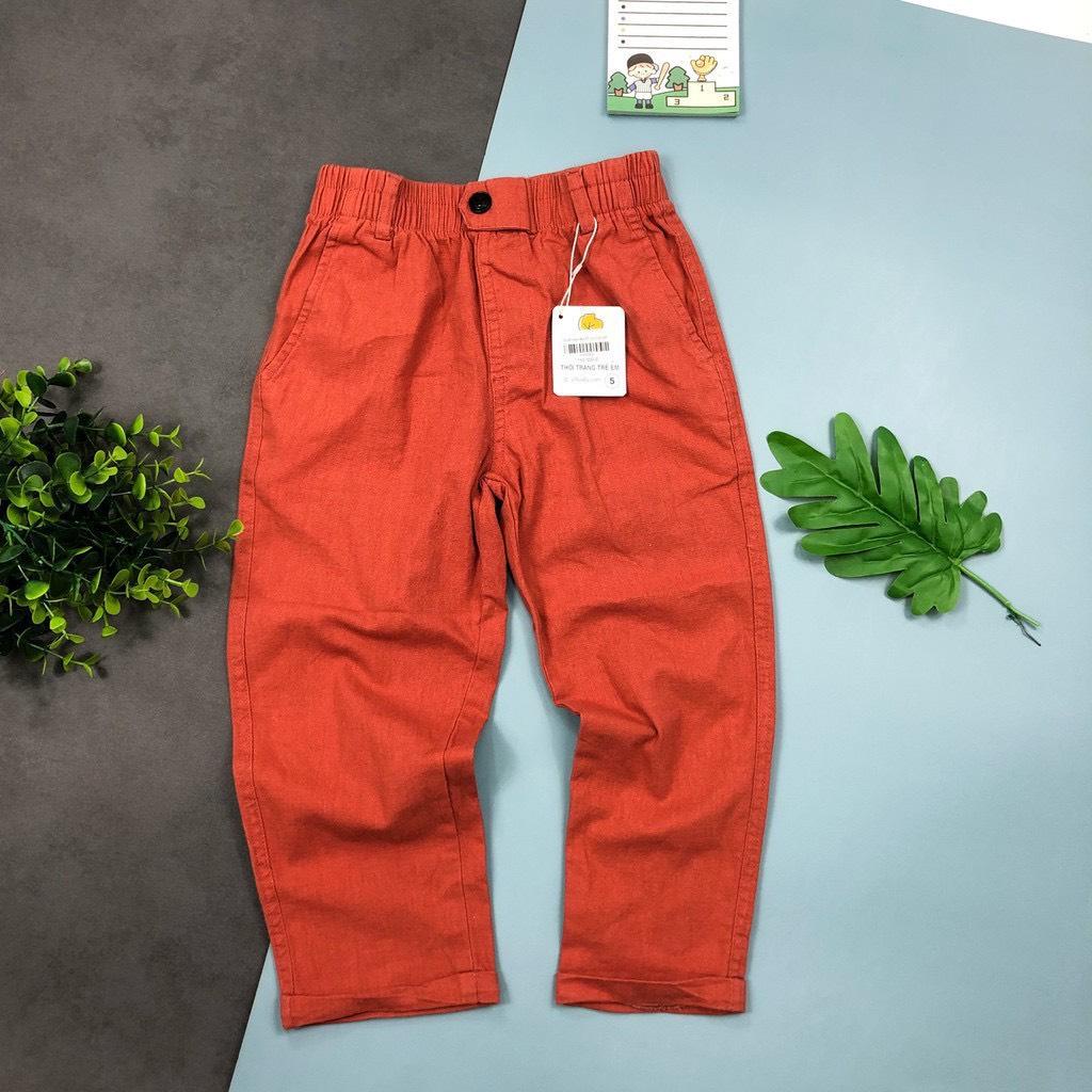 Quần bạn trai chất liệu kaki đũi gập gấu cúc size đại 10/14. Chất đũi mềm, đẹp Có hỗ trợ đổi hàng