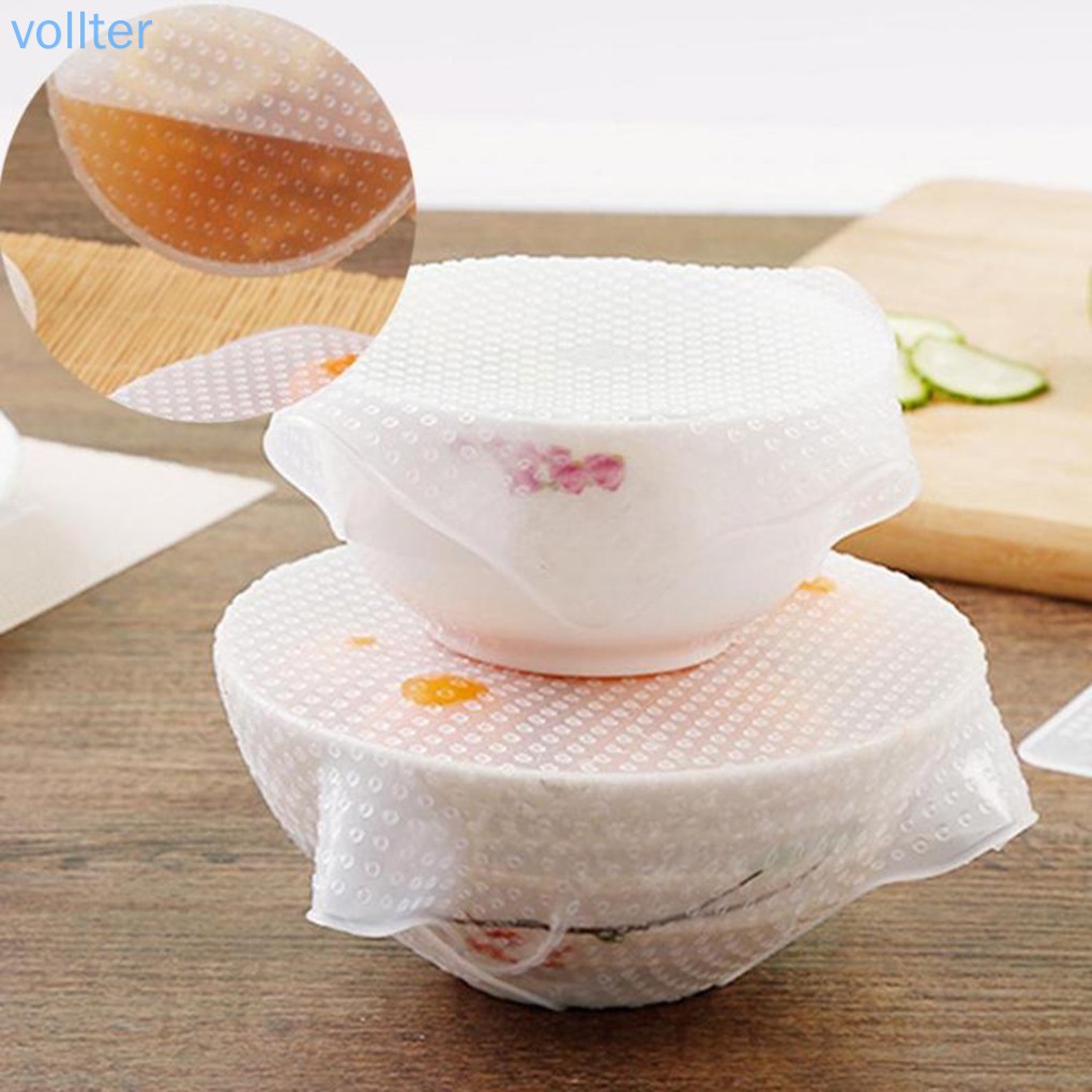 Set 1 / 4 Nắp Silicon Bảo Quản Thực Phẩm Tiện Lợi