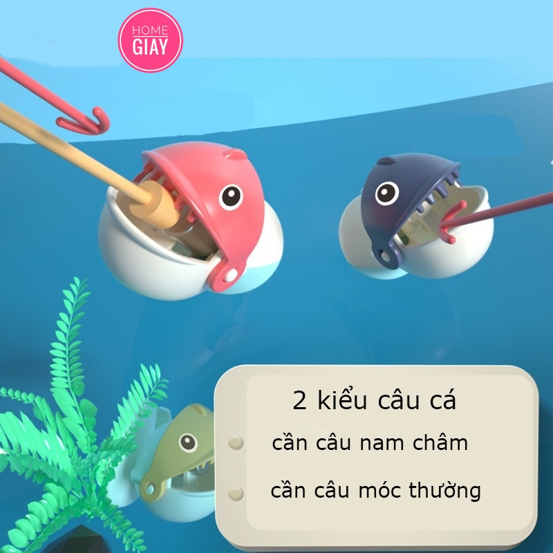 Đồ chơi câu cá điện trẻ em 45 con cá 4 cần câu nam châm phù hợp cho bé 2 - 6 tuổi