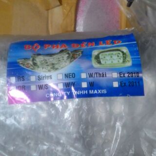 Chóa wave led - pha đèn wave chế led sẵn bên trong siêu sáng