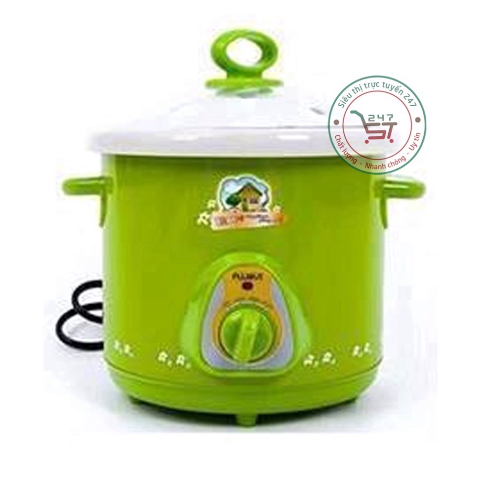Nồi Nấu Cháo Chậm Đa Năng, Nồi Kho Cá Bằng Điện Lõi Sứ 3 Chế Độ 1,5L