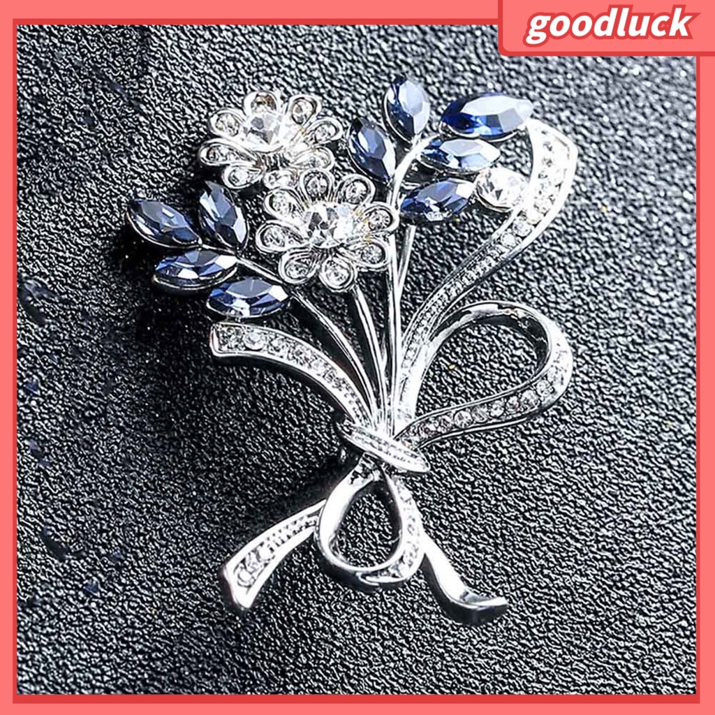 Ghim Cài Áo Hình Bó Hoa Đính Đá Nhân Tạo Thời Trang Cho Nữ
