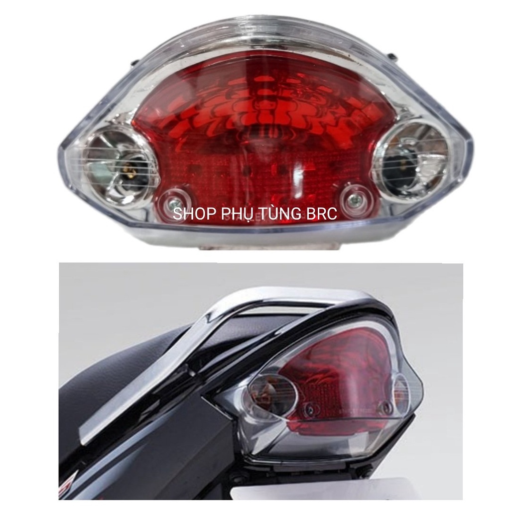 Bộ đèn hậu xe SIRIUS 110cc, 50cc lắp bóng siêu sáng AUDI