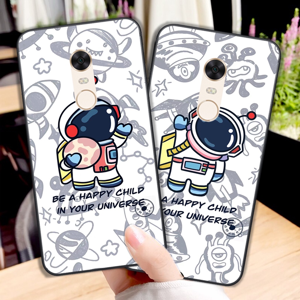 Ốp lưng Xiaomi Mi Note 3 - Redmi Note 4/4x - Redmi 5 - Redmi 5 Plus mẫu  vũ trụ cute đáng yêu, ốp phi hành gia siêu rẻ