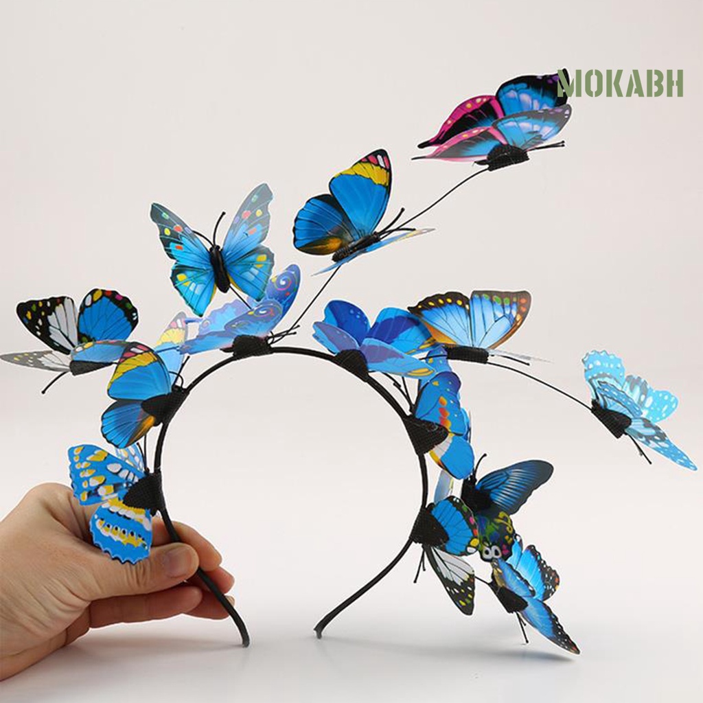 < Kẹp Tóc Trang Trí Halloween > Băng Đô Hình Bướm Có Thể Điều Chỉnh Thoải Mái Phong Cách Bohemian