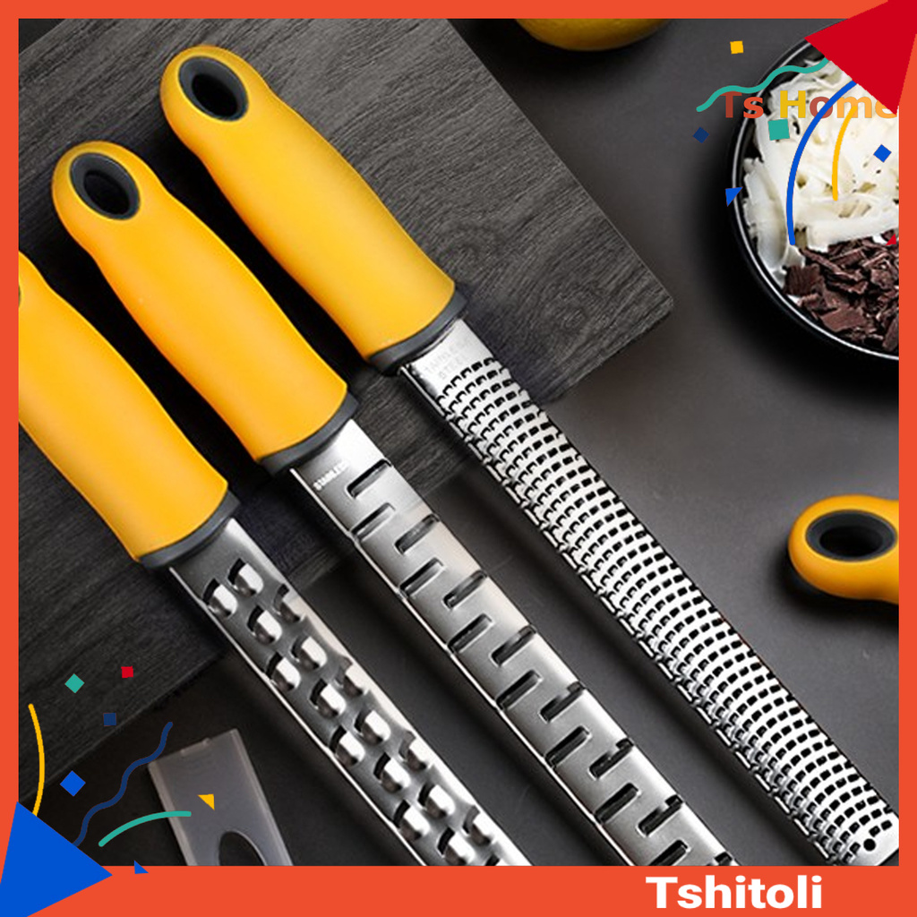 [TS] Cheese Grater Razor-sharp Blade Rust-proof Stainless Steel Rubber Handle Lemon Planer for Baking