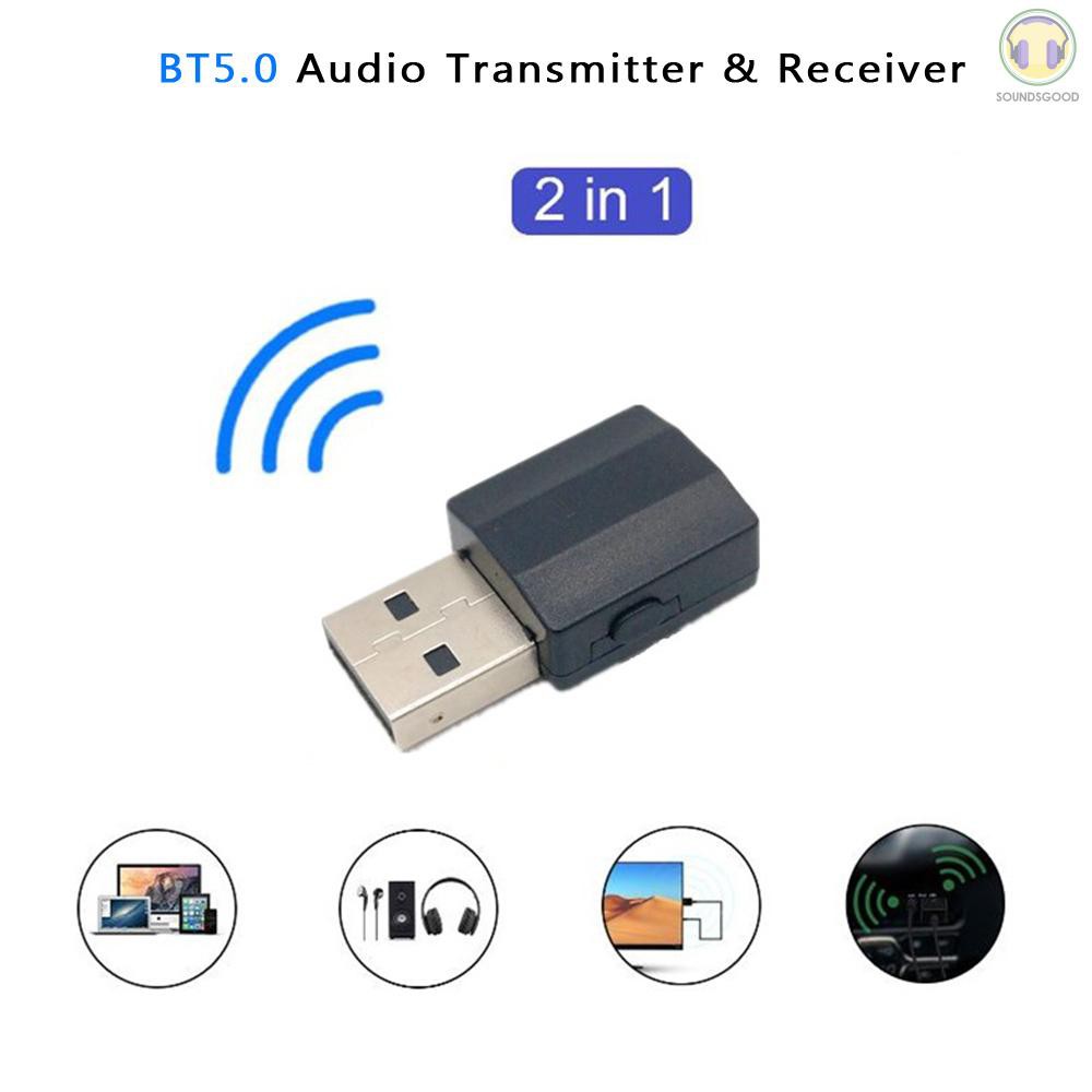 Bộ Chuyển Đổi Âm Thanh Bluetooth 5.0 Sg Bt600 2 Trong 1 Cho Tv Pc Headphone Mp3 Player
