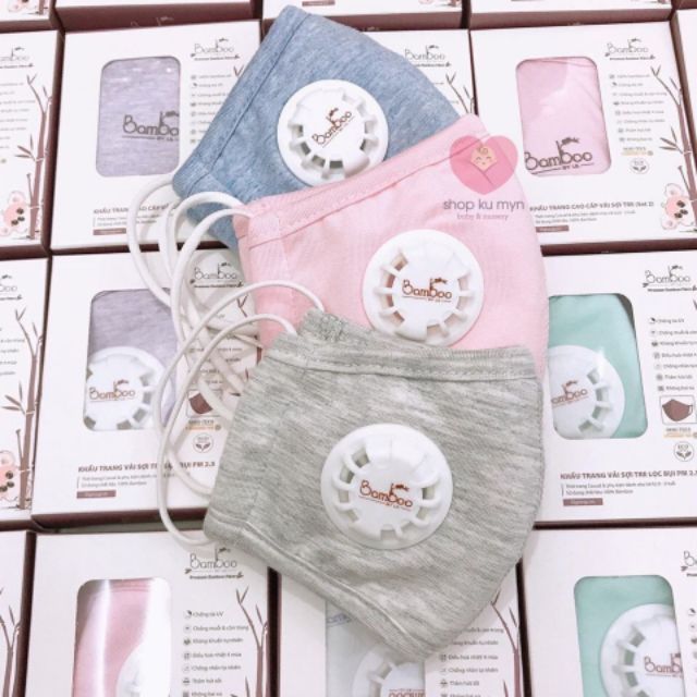 Bamboo by lil Khẩu trang lọc bụi sợi tre 3 lớp (2_6y)
