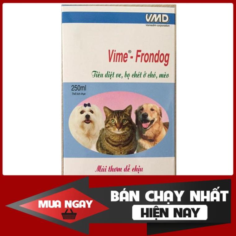 [ Bán sỉ ] Thuốc xịt ve rận cho chó mèo VIME FRONDOG 250ML (VEMEDIM)