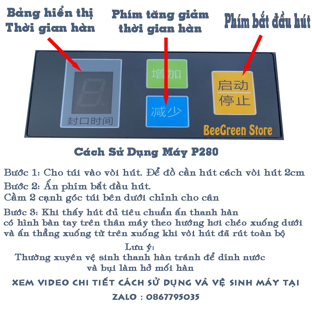 Máy Hút Chân Không - Không Kén Túi P280 Và P290 - Lực Hút Mạnh, Hút Được Thực Phẩm Khô Và Ướt, BẢO HÀNH UY TÍN 1 ĐỔI 1