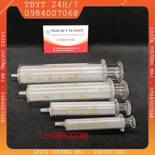 Bơm tiêm thuỷ tinh các kích cỡ 5ml, 10ml, 20ml, 30ml, 50ml