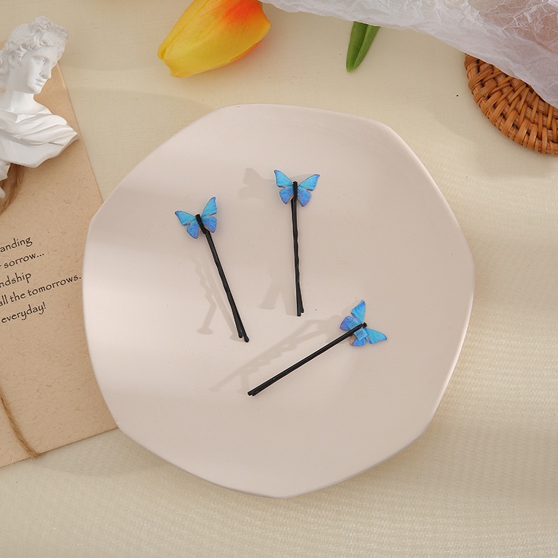 Kẹp Tóc Hình Bướm Màu Xanh Dương Dễ Thương