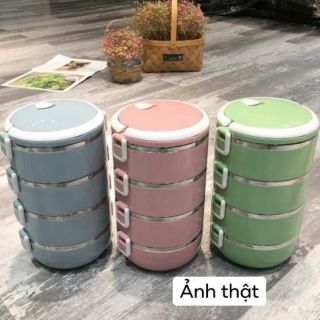 Hộp đựng cơm giữ nhiệt 4 tầng