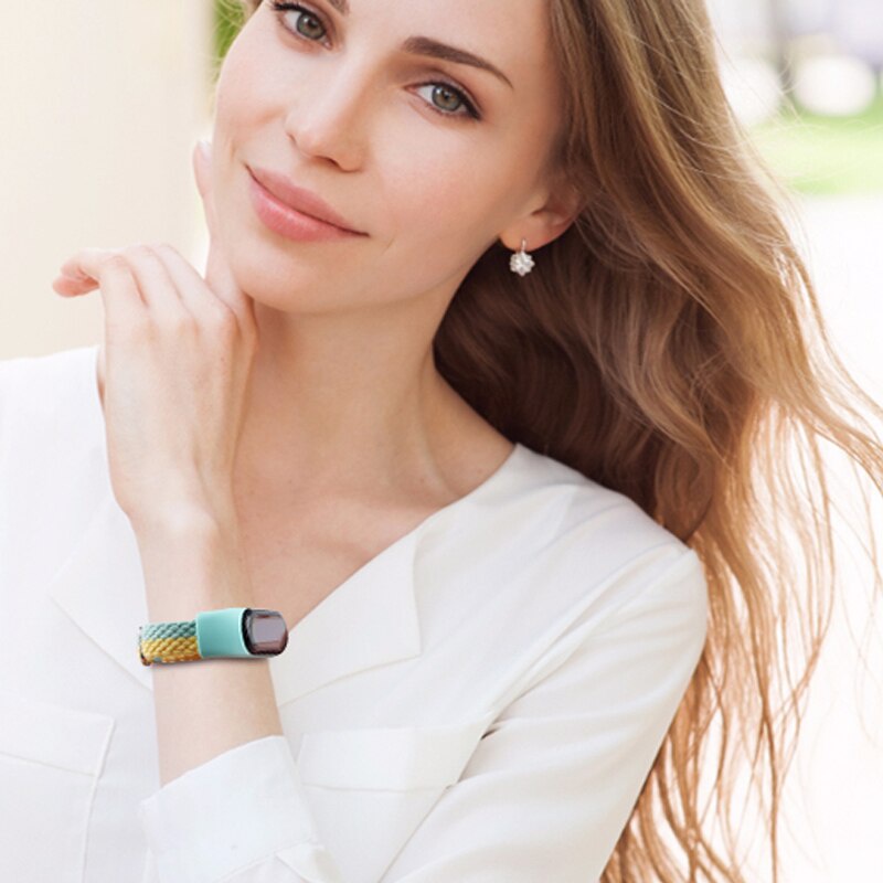 Dây Đeo Tay Bằng Nylon Co Giãn Điều Chỉnh Được Cho Mi band 6 Miband4 miband 5 xiaomi Mi band 4 3 5 6