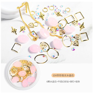 Sét phụ kiện cham mix trang trí móng