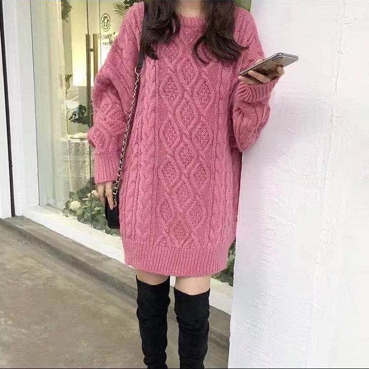 Đầm dệt kim dáng rộng dài vừa size lớn hợp thời trang cho nữ  | BigBuy360 - bigbuy360.vn