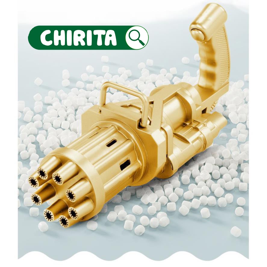 Súng Bắn Bong Bóng Xà Phòng 32-8 Nòng Máy Thổi Bong Bóng Nước Tự Động- Đồ Chơi Trẻ Em Cho Bé Trai - Gái Vận Động Chirita
