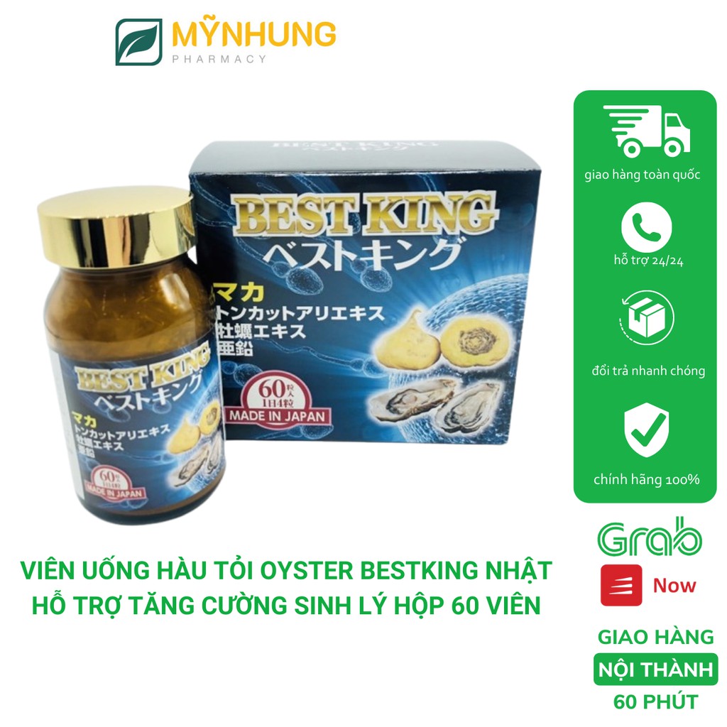 OYSTER BEST KING-TĂNG CƯỜNG SINH LÝ NAM GIỚI LỌ 60viên