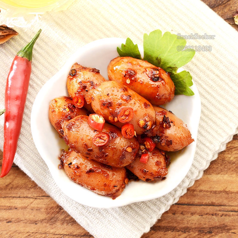 XÚC XÍCH SƯỜN NON MINI 2 VIÊN - SNACKSEEKER - Đồ ăn vặt Trung Quốc - xúc xích ngô, xúc xích cay