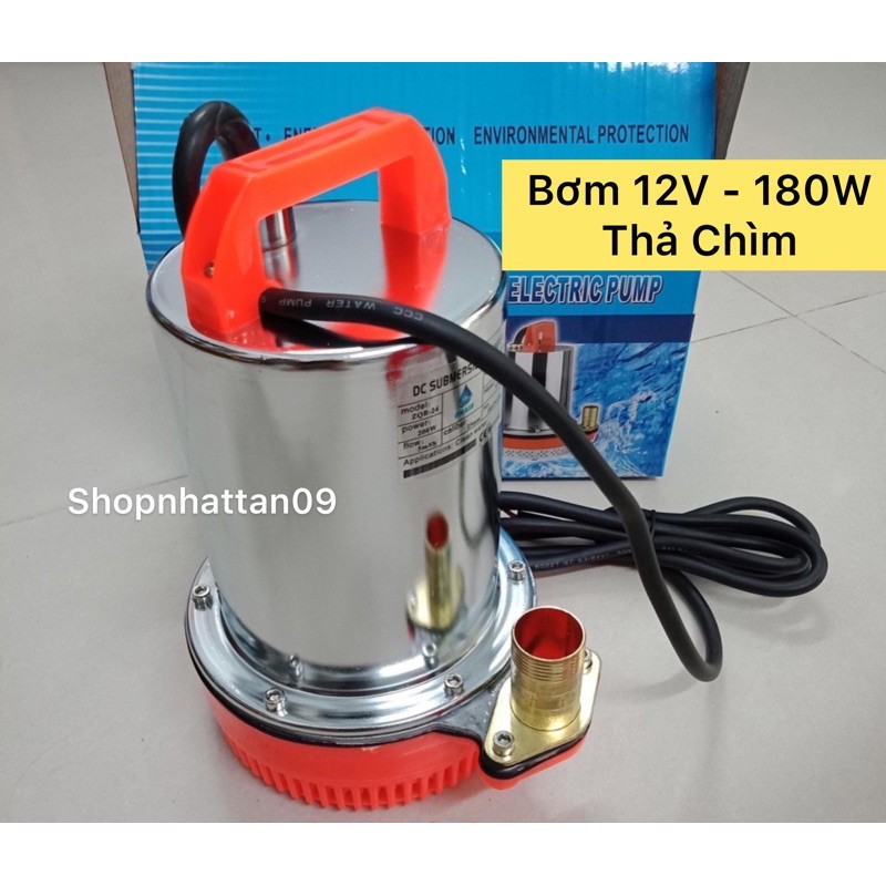 Máy Bơm 12V - máy bơm thả chìm 12V - 180w chuẩn