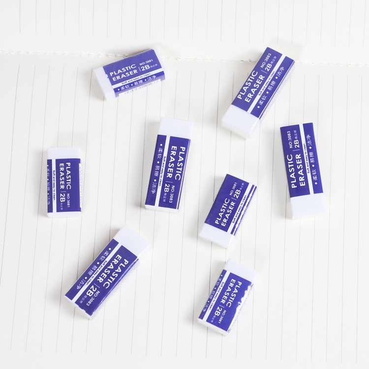 Cục Tẩy Chì Gôm 2B Màu Trắng Cho Học Sinh