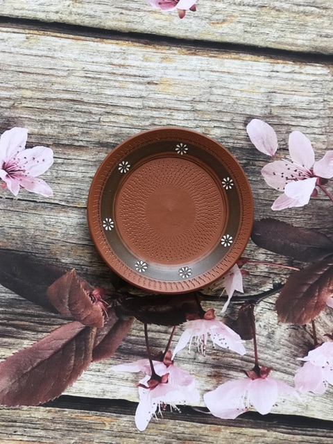 Bộ ấm trà Tử Sa Bát Tràng hoa ban đỏ