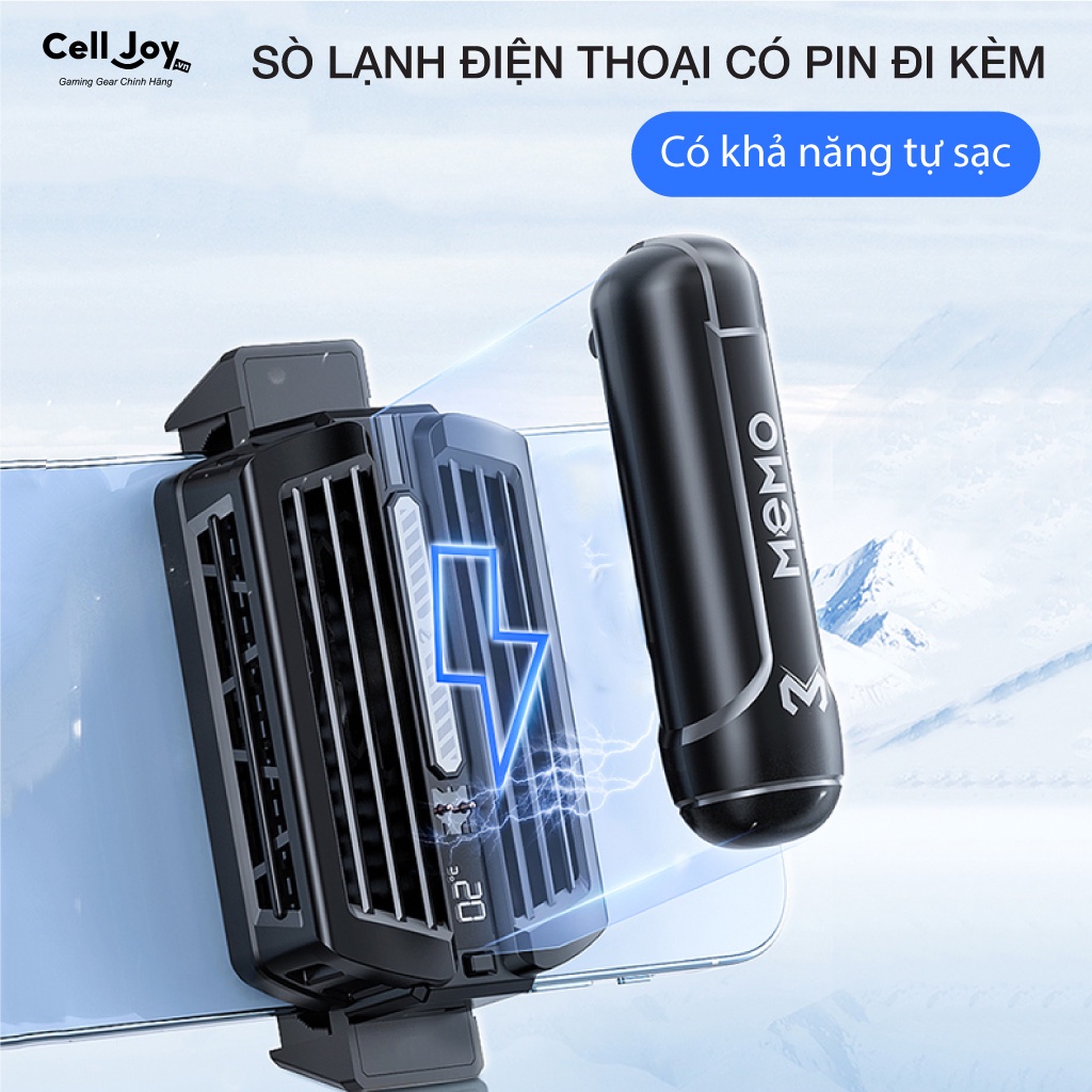 Tản nhiệt điện thoại MEMO DL10 sử dụng pin sạc sò lạnh tản nhiệt chuyên game
