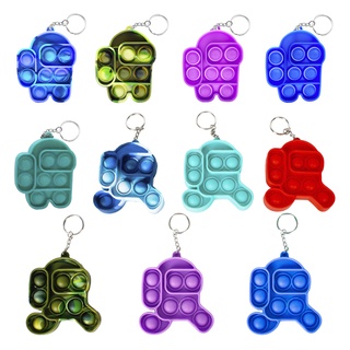 Móc khóa luyện tập giác quan giúp giải tỏa căng thẳng bằng silicone mini đồ chơi