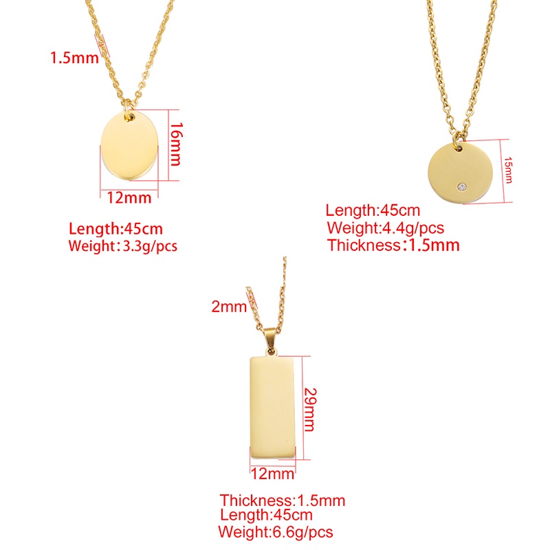Vòng cổ Bằng Thép Không Gỉ ECGIFT GNE001 Có Thể Tùy Chỉnh