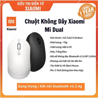 Chuột Không Dây Xiaomi Mi Dual Mode Wireless Mouse Silent Edition - Bluetooth 4.2 & RF 2.4GHz [Bảo Hành 1 thumbnail