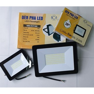 Đèn led pha 10w, 20w, 30w, 50w ngoài trời aca chống mưa tuổi thọ cao 220v